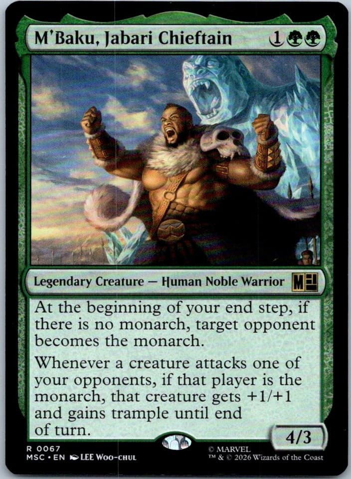 M'Baku, Jabari Chieftain R Commander: Marvel Super Heroes 67 NM
