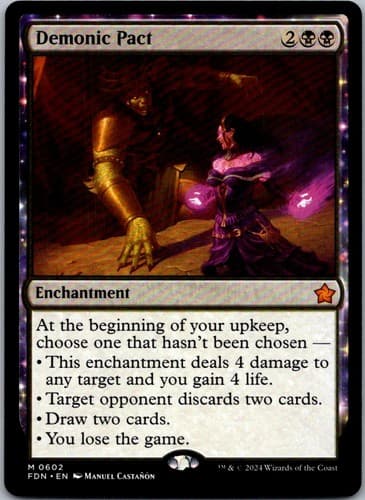 Demonic Pact M FDN #602 LP MTG Magic