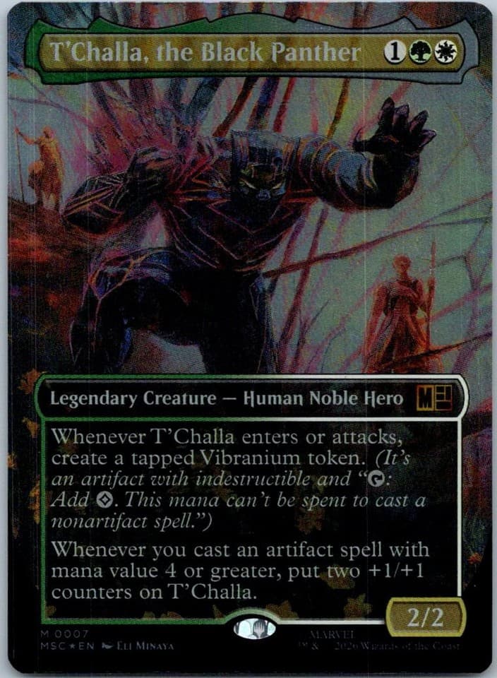 T'Challa, the Black Panther (Borderless) M Commander: Marvel Super Heroes 7 NM
