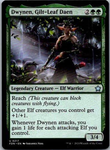 Dwynen, Gilt - Leaf Daen R PRE #172 NM MTG Magic