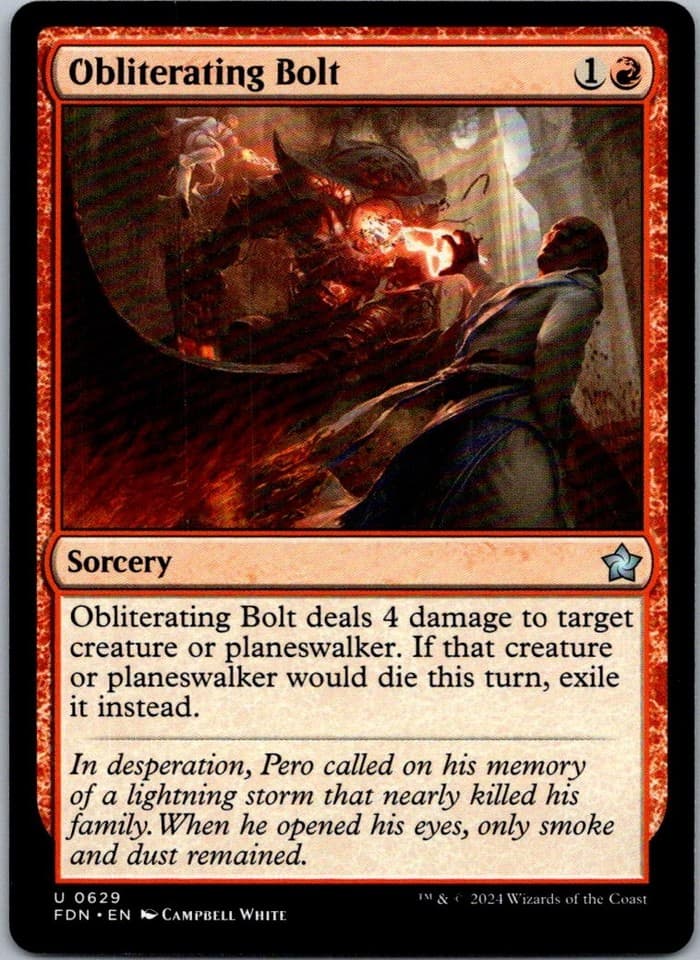 Obliterating Bolt U FDN #629 NM MTG Magic