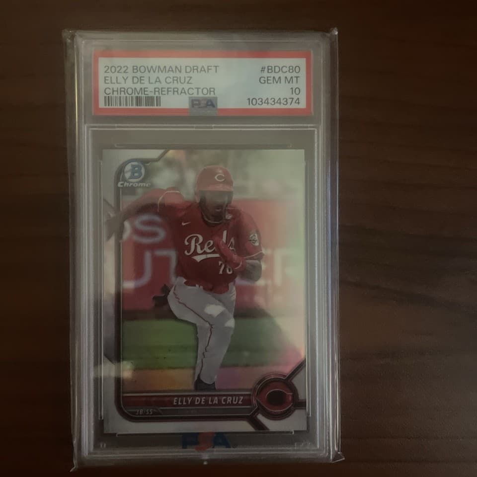 PSA 10 Elly De La Cruz 2022 Bowman Draft Chrome Refractor BDC80