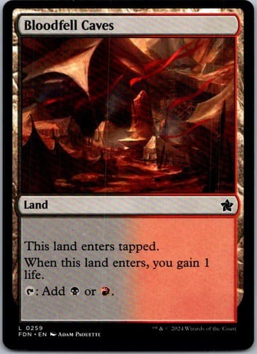 Bloodfell Caves C M20 #242 NM MTG Magic