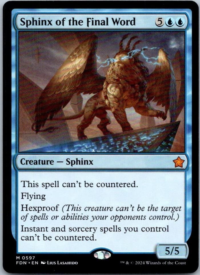 Sphinx of the Final Word () M Foundations 597 NM