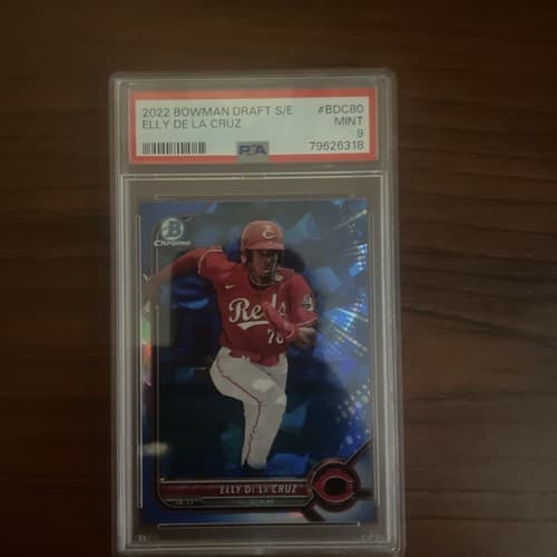 PSA 9 2022 Bowman Chrome Draft Sapphire Edition - Elly De La Cruz #BDC - 80 (RC)