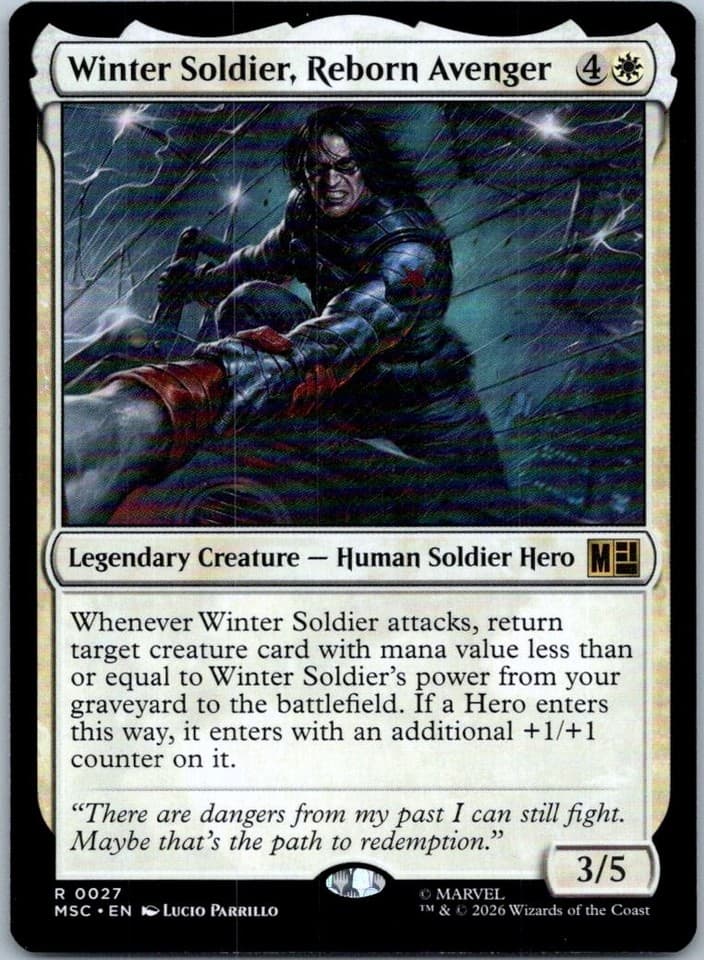 Winter Soldier, Reborn Avenger R Commander: Marvel Super Heroes 27 NM