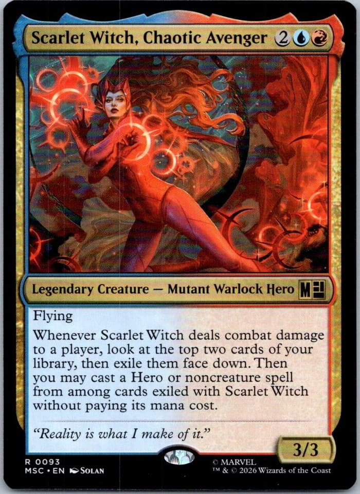 Scarlet Witch, Chaotic Avenger R Commander: Marvel Super Heroes 93 NM