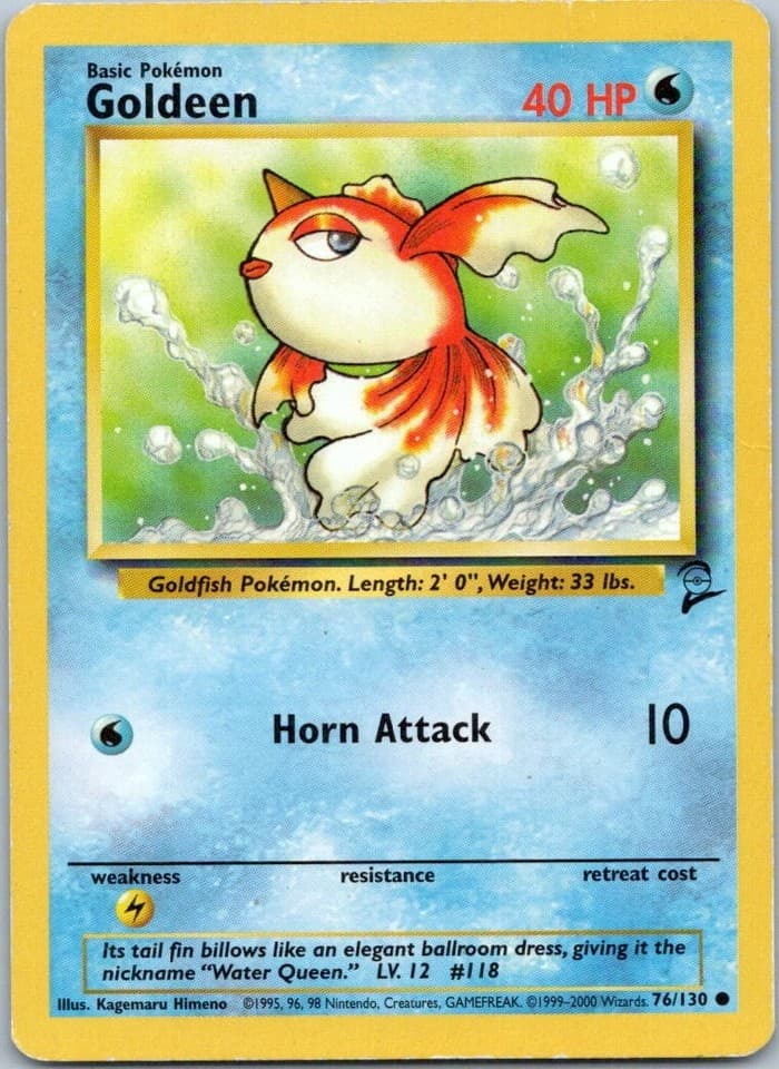 Goldeen Common Base Set 2 076/130 NM