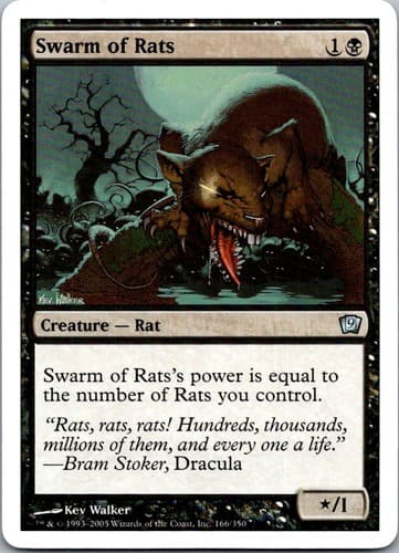 Swarm of Rats (Spanish) - "Aluvion de ratas" () U PSAL #A14 NM MTG Magic
