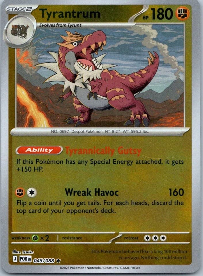 Tyrantrum Rare ME03: Perfect Order 045/088 NM