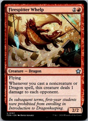 Firespitter Whelp U FDN #197 LP MTG Magic