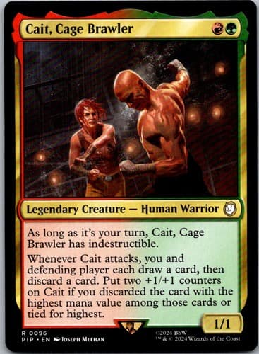 Cait, Cage Brawler R PIP #96 LP MTG Magic