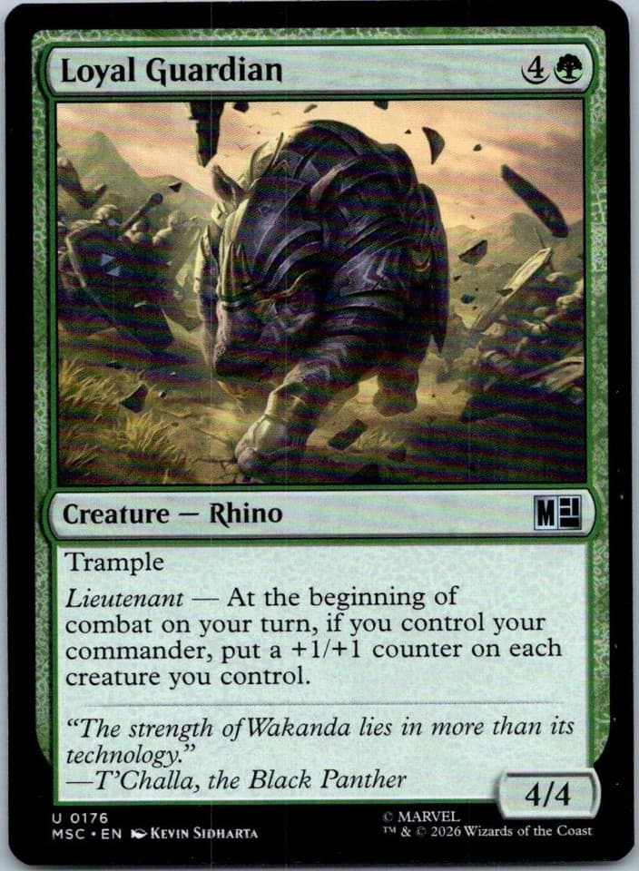 Loyal Guardian U Commander: Marvel Super Heroes 176 NM