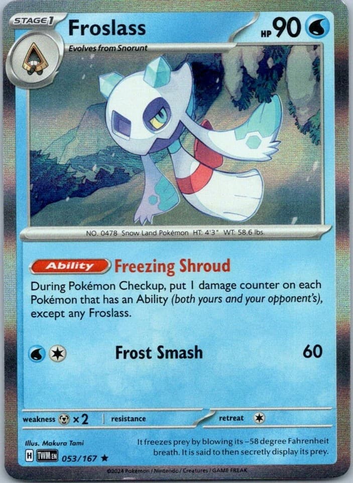 Froslass Rare SV06: Twilight Masquerade 053/167 NM
