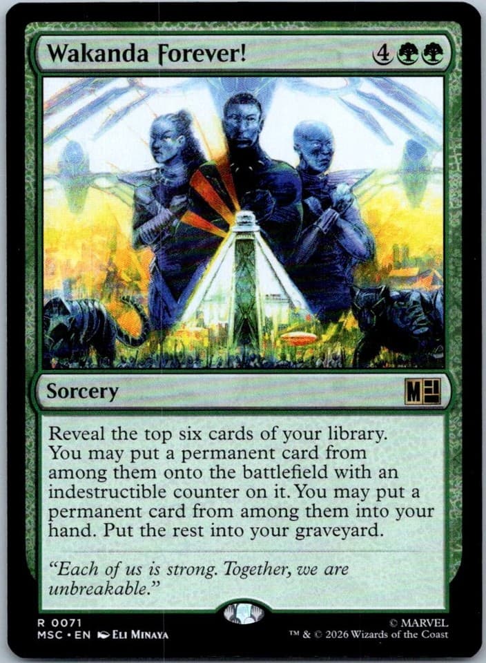Wakanda Forever! R Commander: Marvel Super Heroes 71 NM