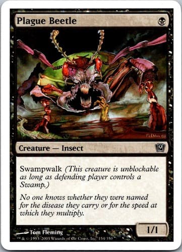 Plague Beetle C 9ED #154 NM MTG Magic
