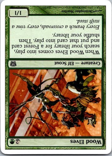 Wood Elves C 9ED #283 NM MTG Magic