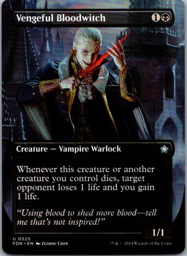 Vengeful Bloodwitch (Borderless) U FDN #325 NM MTG Magic