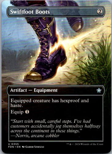 Swiftfoot Boots (Borderless) U FDN #355 NM MTG Magic