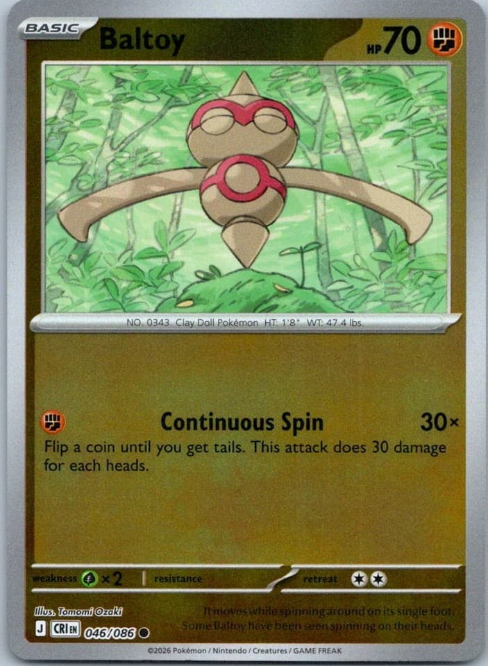 Baltoy Common ME04: Chaos Rising 046/086 NM
