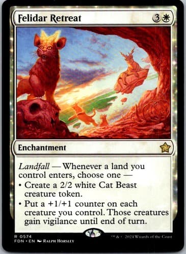 Felidar Retreat R FDN #574 NM MTG Magic