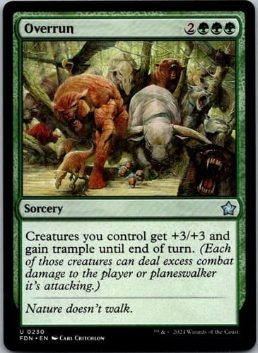Overrun U SCD #201 NM MTG Magic