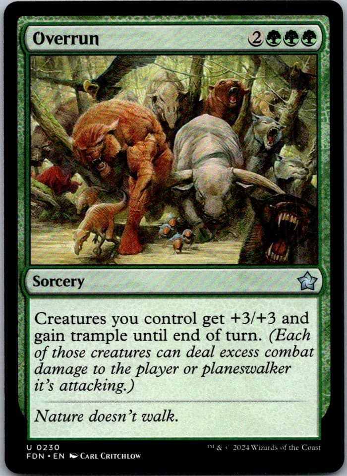 Overrun U SCD #201 NM MTG Magic