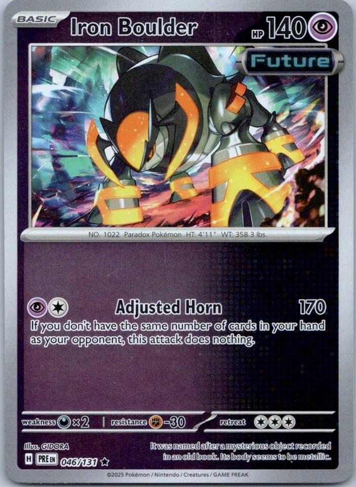 Iron Boulder (Master Ball Pattern) Rare SV: Prismatic Evolutions 046/131 NM