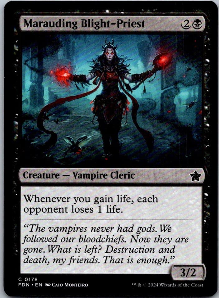 Marauding Blight - Priest C FDN #178 NM MTG Magic