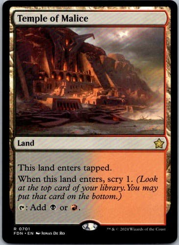 Temple of Malice R FDN #701 NM MTG Magic