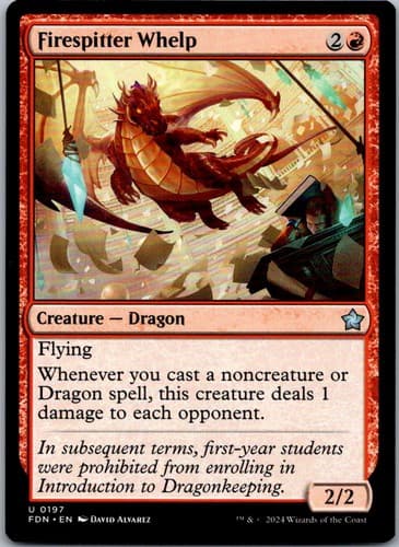 Firespitter Whelp U FDN #197 NM MTG Magic
