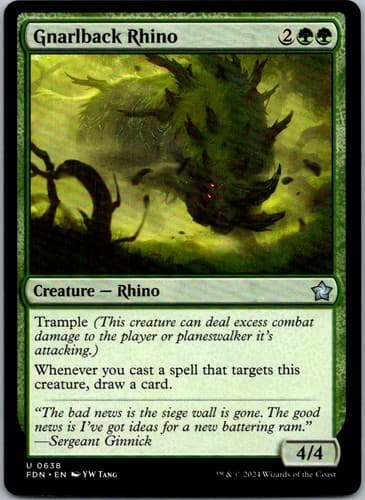 Gnarlback Rhino U M20 #300 LP MTG Magic