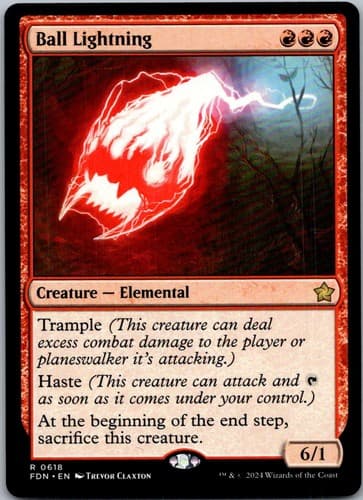 Ball Lightning R FDN #618 NM MTG Magic