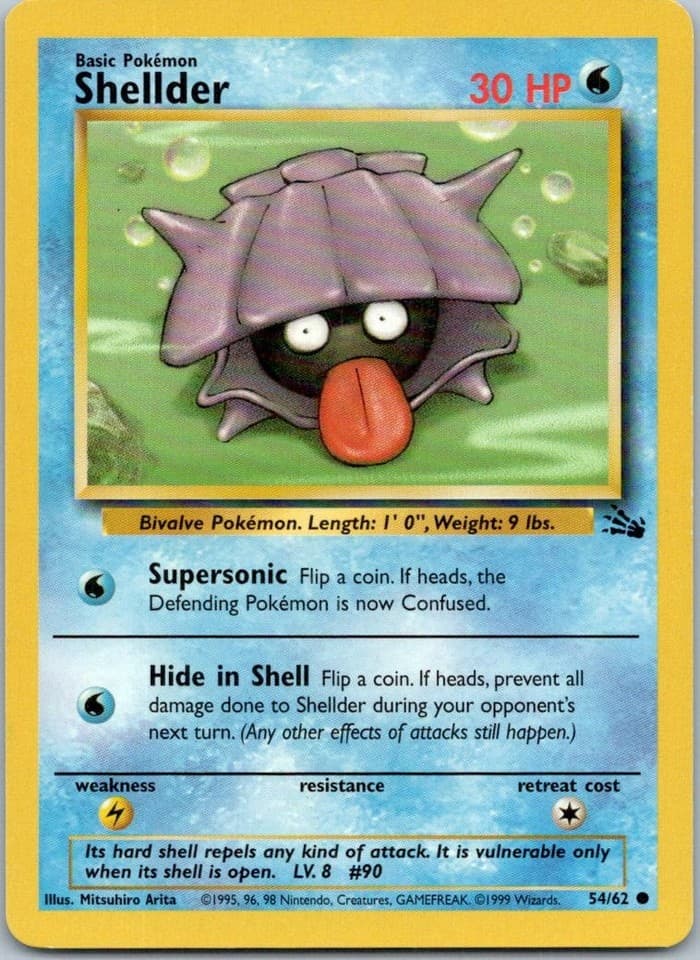 Shellder Common Fossil 54/62 NM