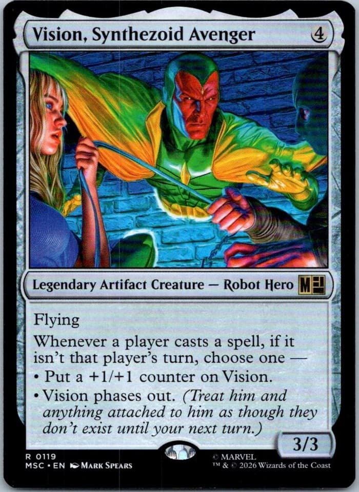 Vision, Synthezoid Avenger R Commander: Marvel Super Heroes 119 NM