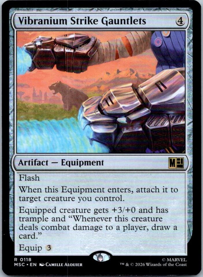 Vibranium Strike Gauntlets R Commander: Marvel Super Heroes 118 NM