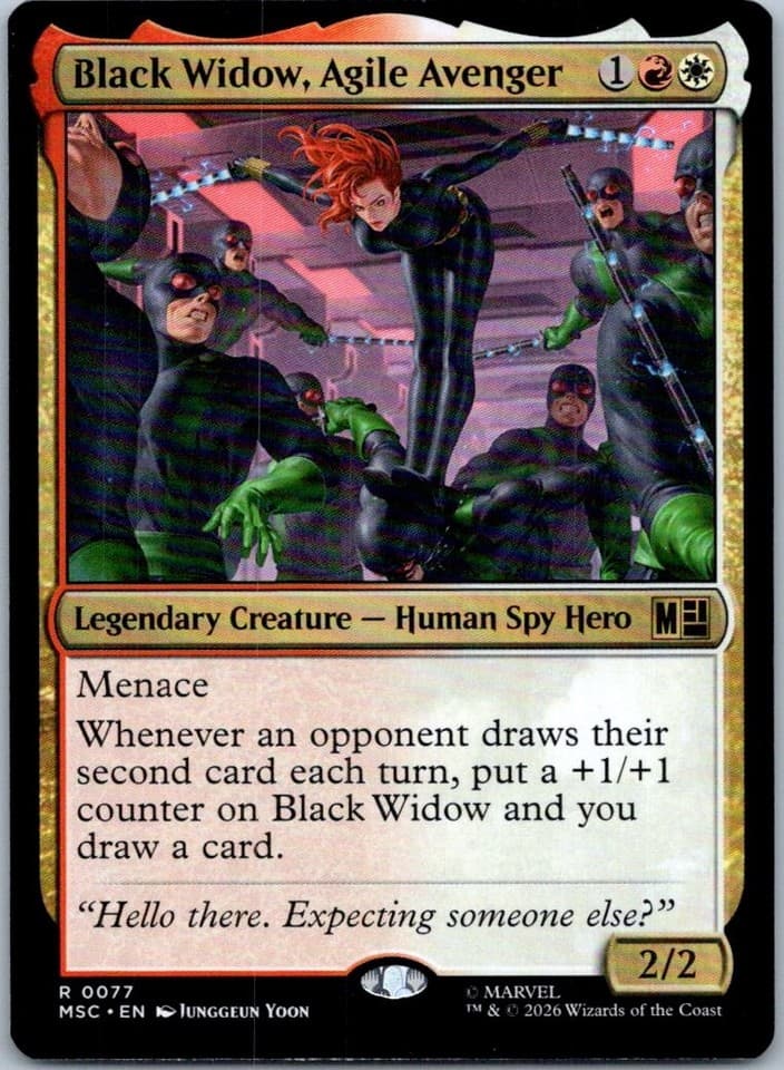 Black Widow, Agile Avenger R Commander: Marvel Super Heroes 77 NM