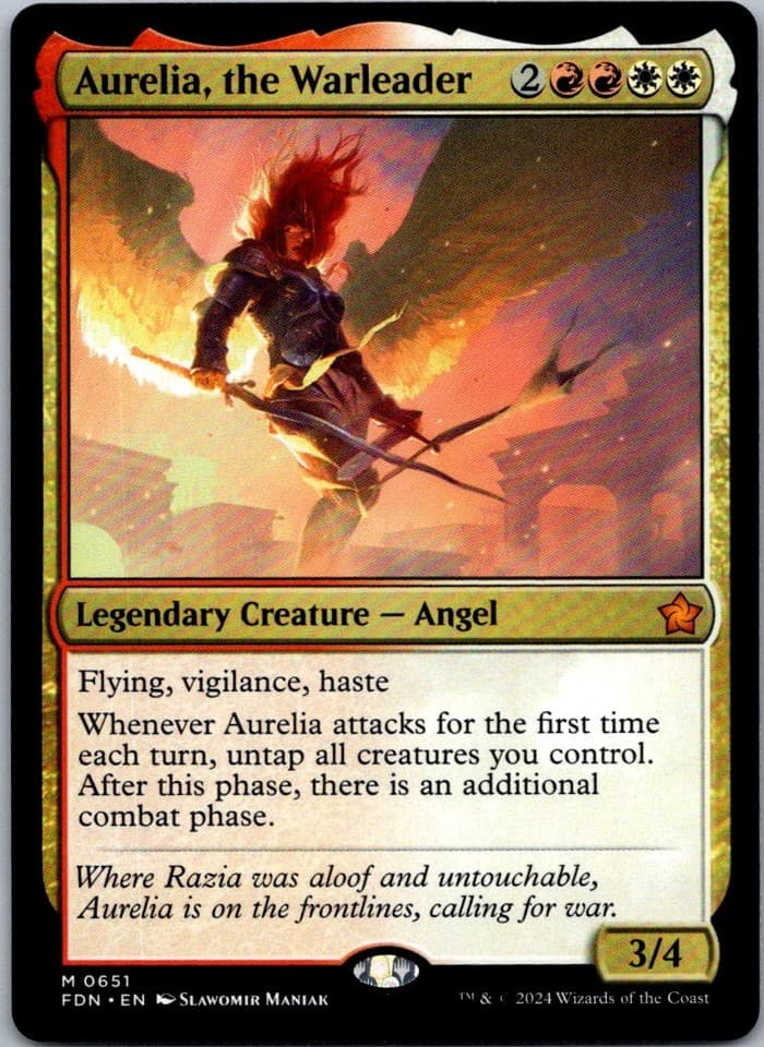 Aurelia, the Warleader M FDN #651 NM MTG Magic