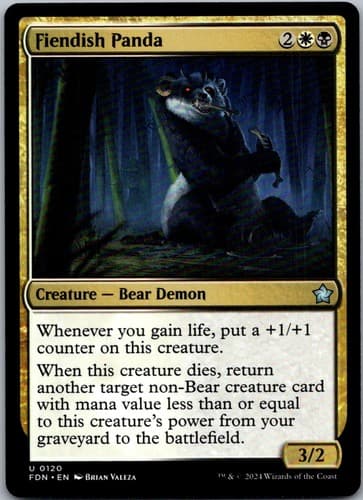 Fiendish Panda U FDN #120 NM MTG Magic