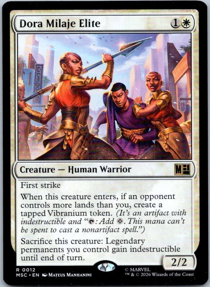 Dora Milaje Elite R Commander: Marvel Super Heroes 12 NM