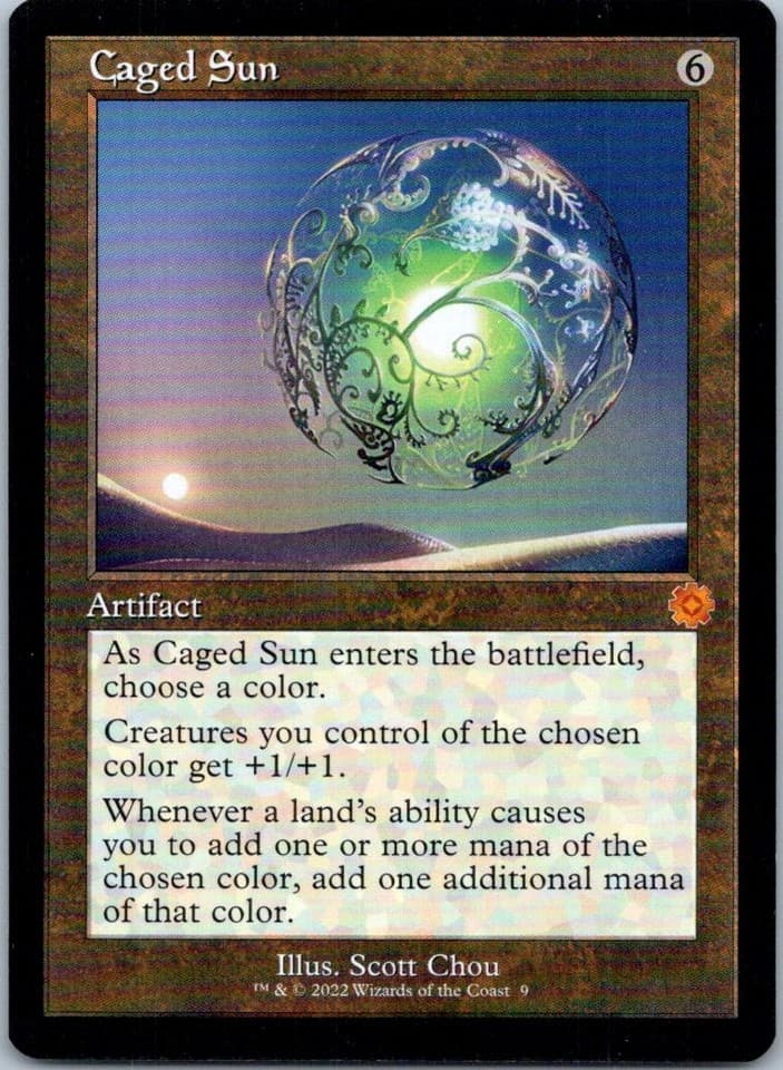 Caged Sun M The Brothers' War: Retro Frame Artifacts 9 NM