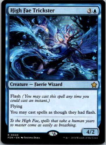 High Fae Trickster R FDN #40 NM MTG Magic