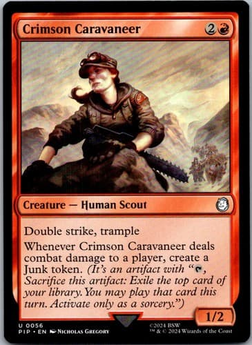 Crimson Caravaneer U PIP #56 LP MTG Magic