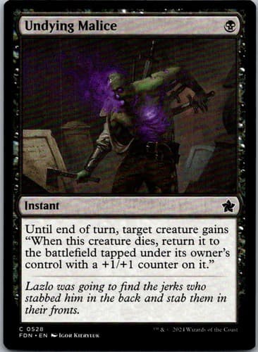 Undying Malice C FDN #528 NM MTG Magic