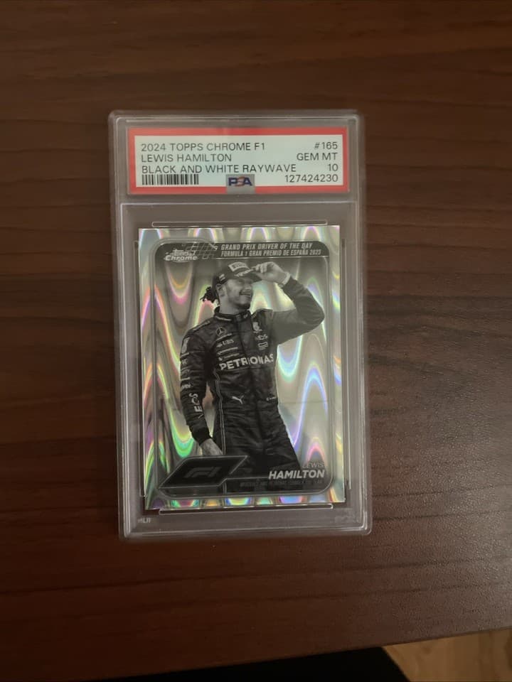 PSA 10 2024 Topps Chrome Formula 1 - Lewis Hamilton #165 Ray - wave RARE LOW POP