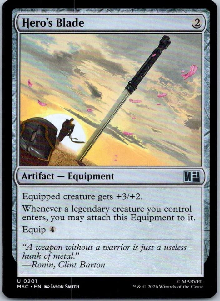 Hero's Blade U Commander: Marvel Super Heroes 201 NM