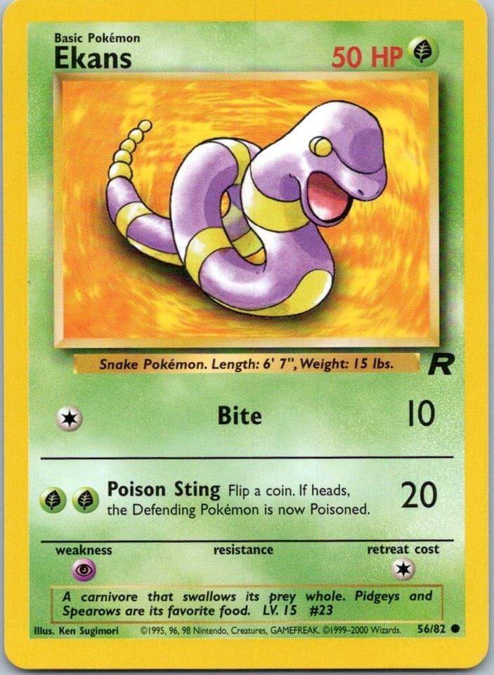 Ekans Common Team Rocket 56/82 NM