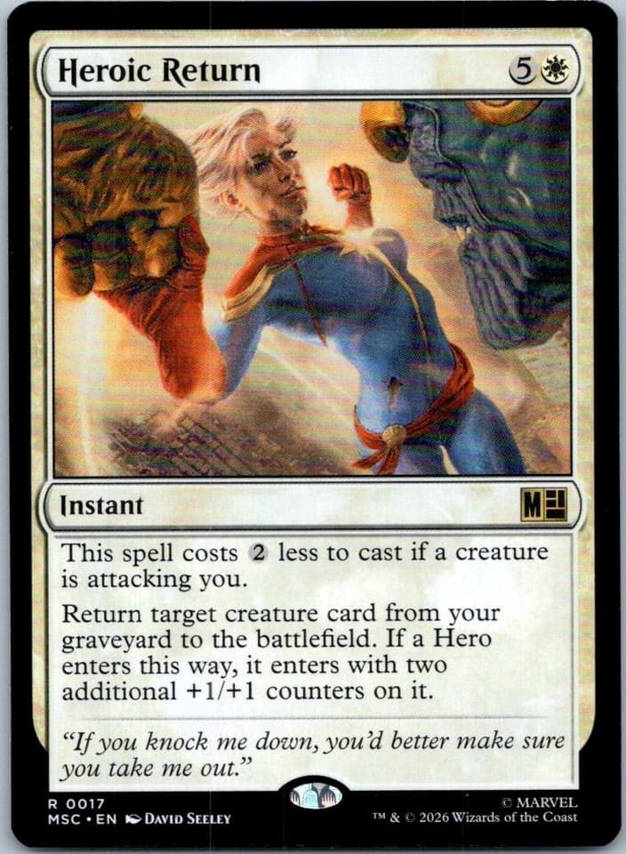 Heroic Return R Commander: Marvel Super Heroes 17 NM