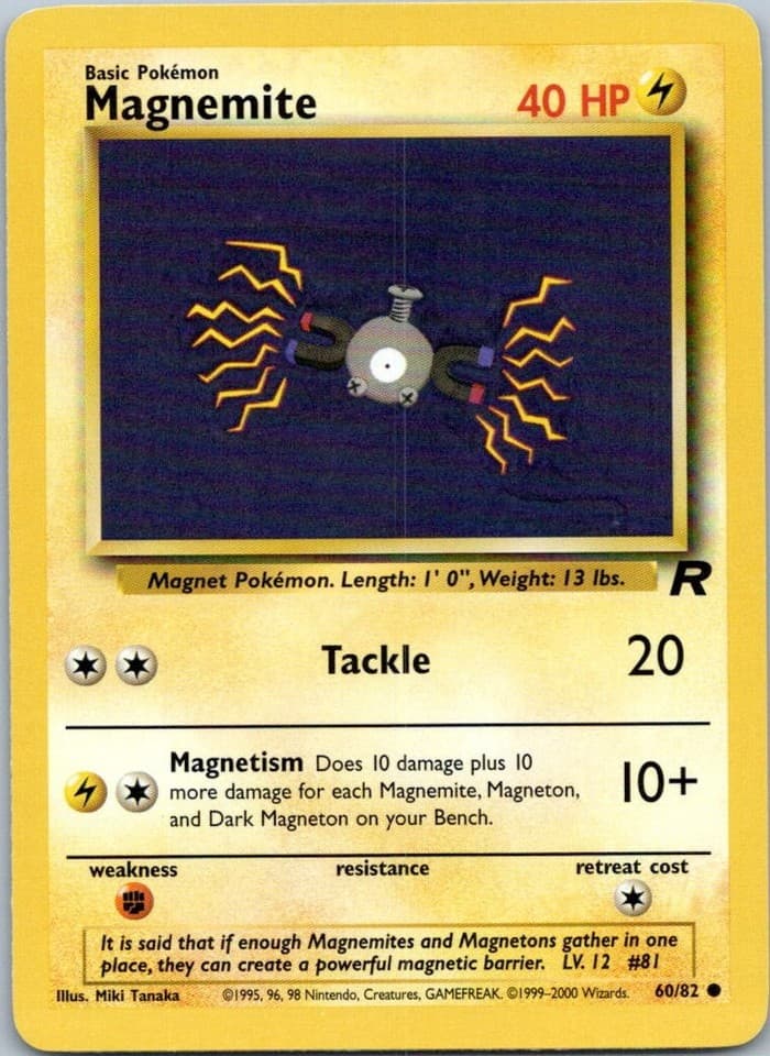 Magnemite Common Team Rocket 60/82 NM