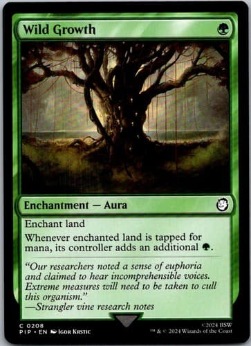 Wild Growth C PIP #736 LP MTG Magic
